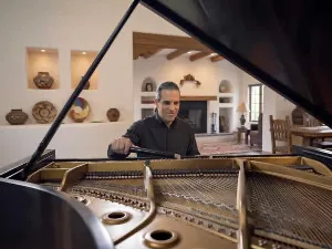 Grand piano tuning out in Cedar Crest, NM.