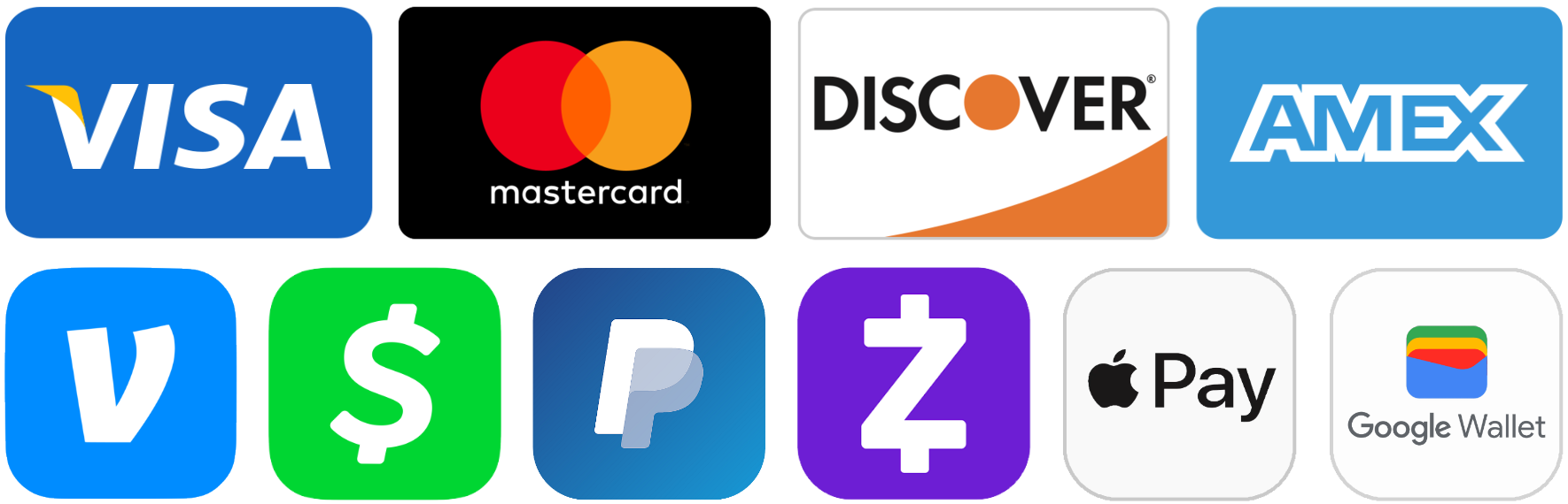 Accepted payment methods